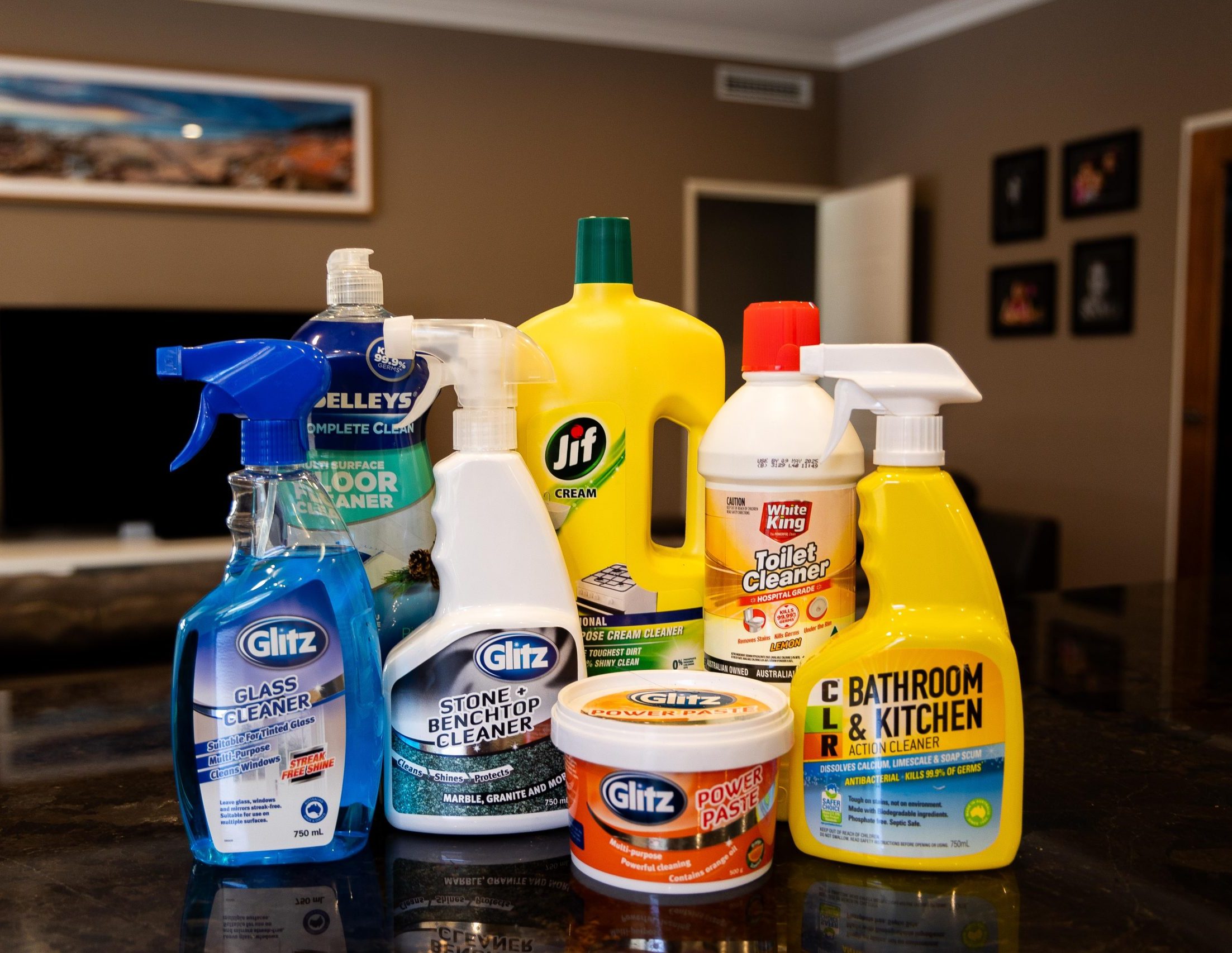 various cleaning products